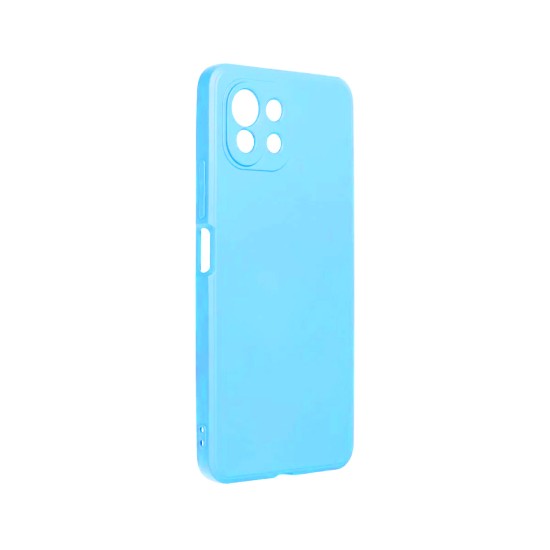 Silicone Case with Camera Shield for Xiaomi Mi 11 Lite Blue Silicone Case with Camera Shield for Xiaomi Mi 11 Lite Blue